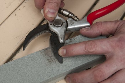 Sharpening secateurs