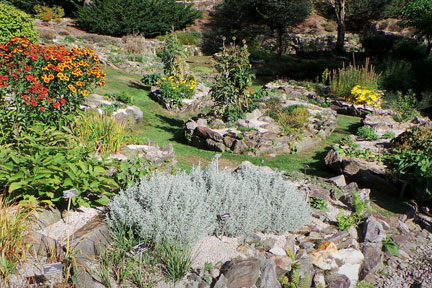 The rock garden at the Giardino Botanico Alpinia, Stresa, Italy